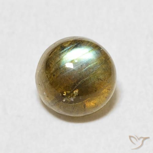 1.10ct Natural Multicolor Labradorita, Redondo, Translúcido