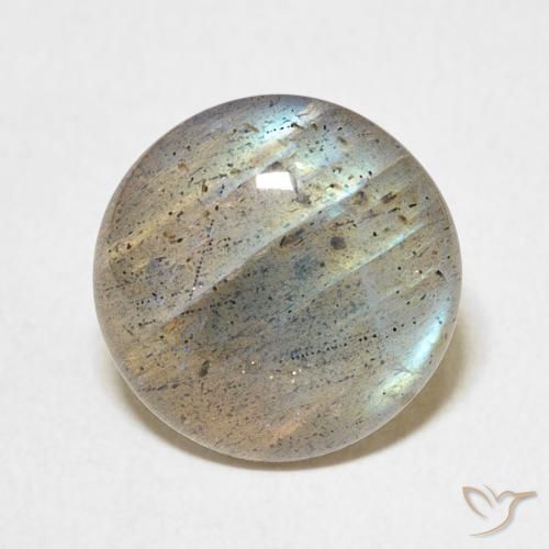 6.92ct Natural Multicolor Labradorita, Redondo, Translúcido