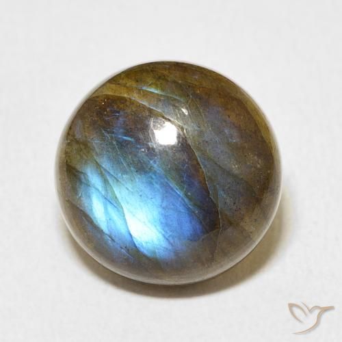 8.51ct Natural Multicolor Labradorita, Redondo, Translúcido