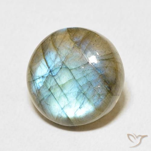 7.25ct Natural Multicolor Labradorita, Redondo, Translúcido