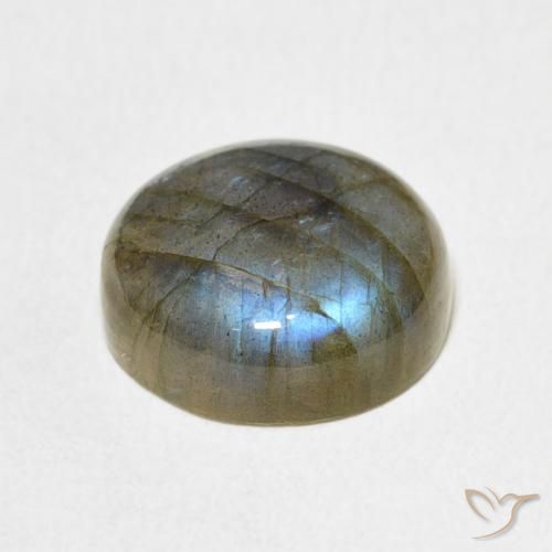 Labradorita Multicolor natural de 7.25 ct, Redondo, Translúcido