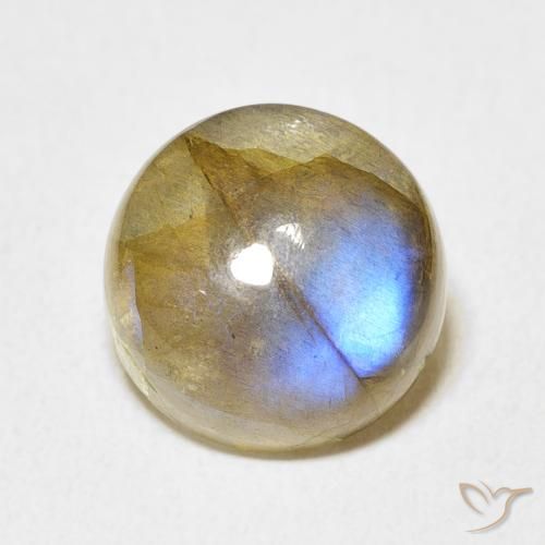 7.65ct Natural Multicolor labradorita, Redondo, Translúcido