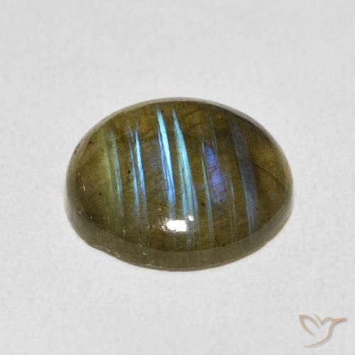 Labradorita Multicolor natural de 7.10 ct, Redondo, Translúcido