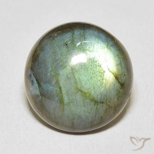 12.54ct Natural Multicolor Labradorita, Redondo, Translúcido