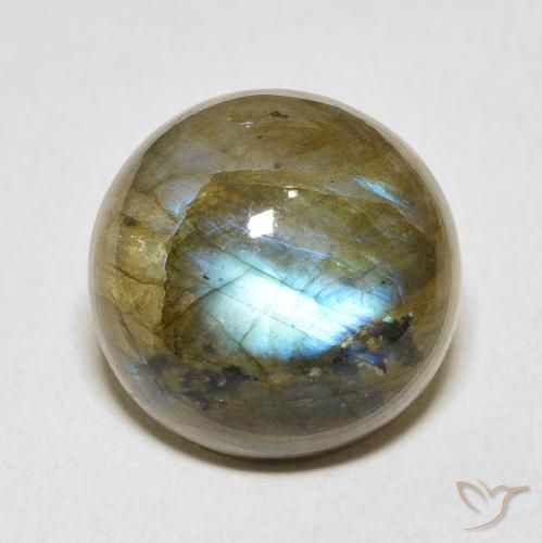15.88ct Natural Multicolor Labradorita, Redondo, Translúcido