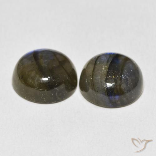 Gemas de Labradorita Multicolor natural de 13.86 ct, Redondo, Translúcido