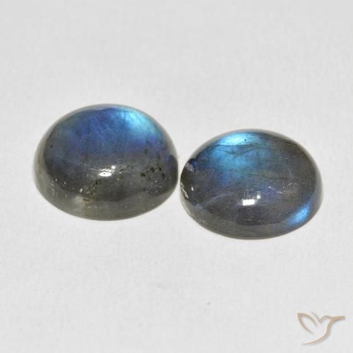 Gemas de Labradorita Multicolor natural de 14.24 ct, Redondo, Translúcido