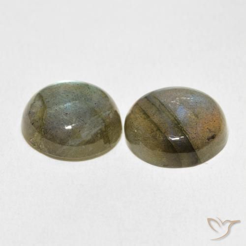 Gemas de Labradorita Multicolor natural de 13.90 ct, Redondo, Translúcido
