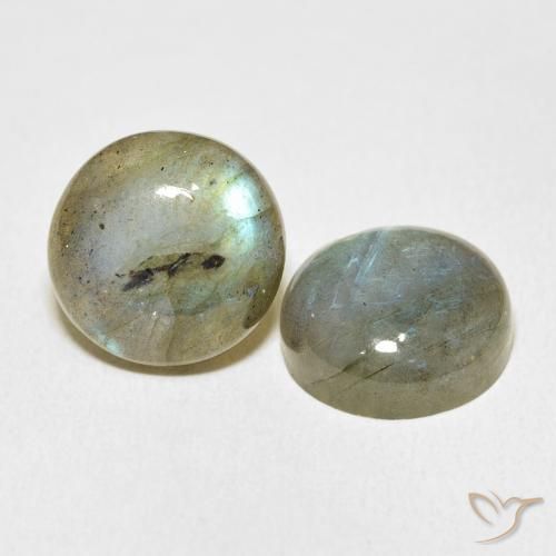 Gemas de Labradorita Multicolor natural de 16.03 ct, Redondo, Translúcido