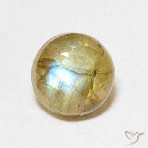 1.33ct Natural Multicolor Labradorita, Redondo, Translúcido