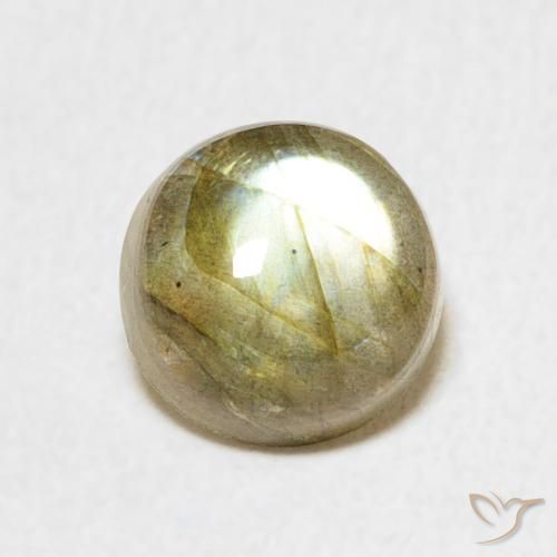 1.64ct Natural Multicolor labradorita, Redondo, Translúcido