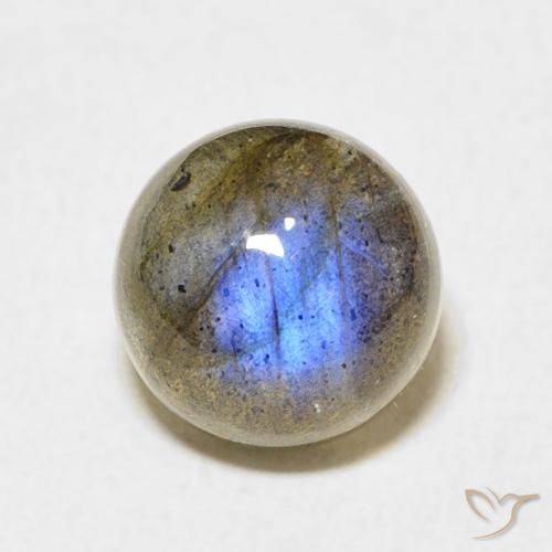 4.03ct Natural Multicolor Labradorita, Redondo, Translúcido