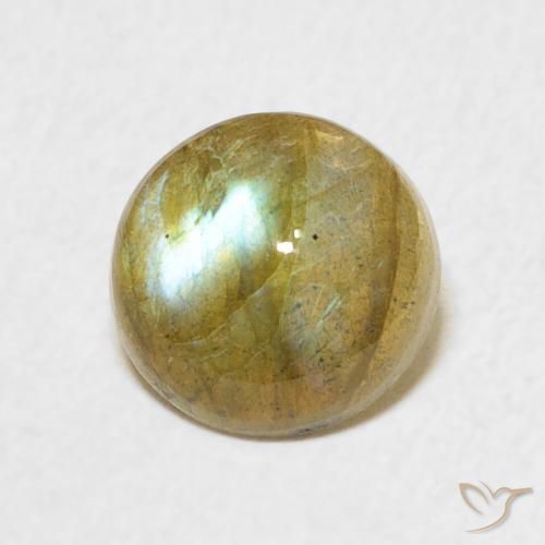 Labradorita Multicolor natural de 1.62 ct, Redondo, Translúcido