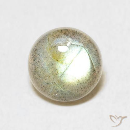 1.26ct Natural Multicolor labradorita, Redondo, Translúcido