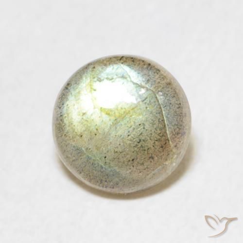 Labradorita Multicolor natural de 1.26 ct, Redondo, Translúcido