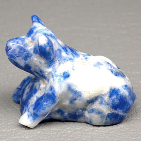Lapislázuli azul natural de 68,22 ct, forma elegante, opaco