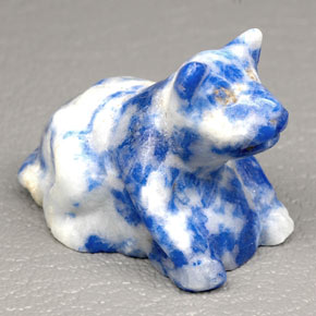 Lapislázuli azul natural de 68,22 ct, forma elegante, opaco