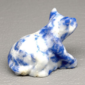 Lapislázuli azul natural de 68,22 ct, forma elegante, opaco