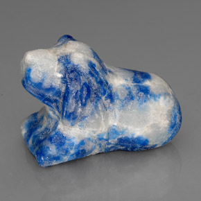 Lapislázuli azul natural de 66,94 ct, forma elegante, opaco