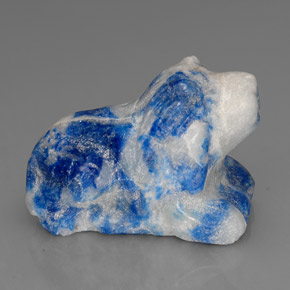 Lapislázuli azul natural de 66,94 ct, forma elegante, opaco
