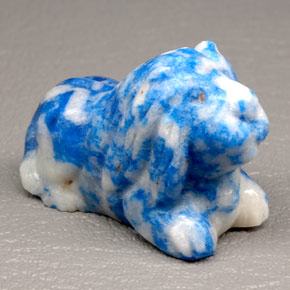 Lapislázuli azul natural de 96,76 ct, forma elegante, opaco