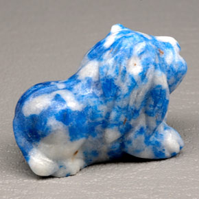 Lapislázuli azul natural de 96,76 ct, forma elegante, opaco
