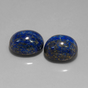 Gemas de lapislázuli azul natural de  ct, corte óvalo, opaco