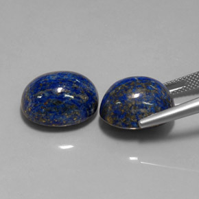 Gemas de lapislázuli azul natural de  ct, corte óvalo, opaco