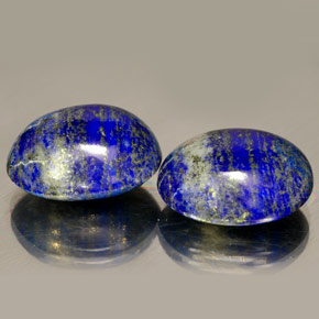Gemas de lapislázuli azul natural de  ct, corte óvalo, opaco