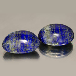 Gemas de lapislázuli azul natural de  ct, corte óvalo, opaco