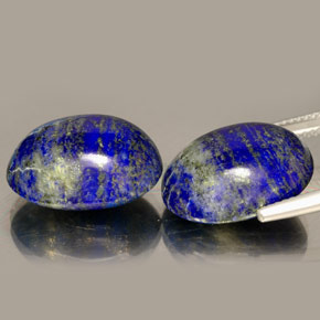 Gemas de lapislázuli azul natural de  ct, corte óvalo, opaco