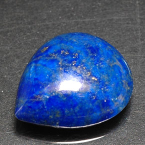 Lapislázuli azul natural de 5,96 ct, en forma de pera, opaco