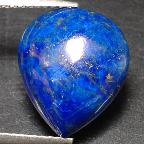 Lapislázuli azul natural de 5,96 ct, en forma de pera, opaco