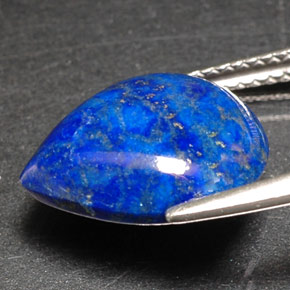Lapislázuli azul natural de 5,96 ct, en forma de pera, opaco