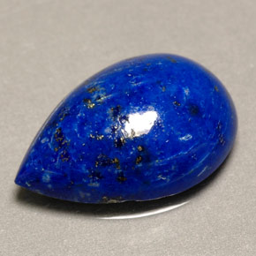 Lapislázuli azul natural de 4,34 ct, en forma de pera, opaco