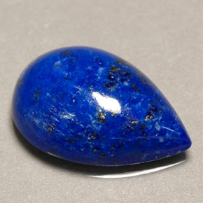 Lapislázuli azul natural de 4,34 ct, en forma de pera, opaco