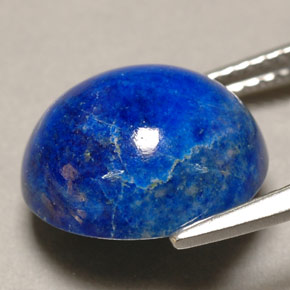 Lapislázuli azul natural de 5,83 ct, corte óvalo, opaco