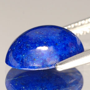 Lapislázuli azul natural de 1,87 ct, corte óvalo, opaco