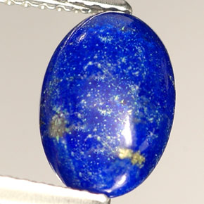 Lapislázuli azul natural de 1,53 ct, corte óvalo, opaco