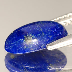 Lapislázuli azul natural de 1,53 ct, corte óvalo, opaco