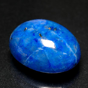 Lapislázuli azul natural de 5,76 ct, corte óvalo, opaco