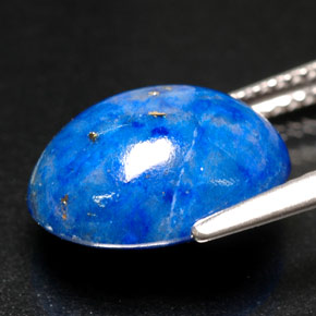 Lapislázuli azul natural de 5,76 ct, corte óvalo, opaco