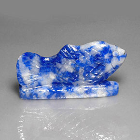 Lapislázuli azul natural de 33,70 ct, forma elegante, opaco