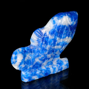 Lapislázuli azul natural de 26,35 ct, forma elegante, opaco