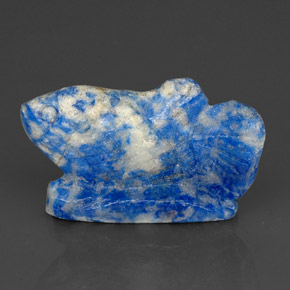 Lapislázuli azul natural de 28,02 ct, forma elegante, opaco