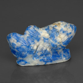 Lapislázuli azul natural de 28,02 ct, forma elegante, opaco