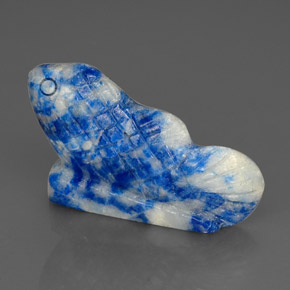 Lapislázuli azul natural de 29,02 ct, forma elegante, opaco