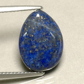 Lapislázuli azul natural de 6,06 ct, en forma de pera, opaco
