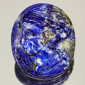 Lapislázuli azul natural de 48,98 ct, forma elegante, opaco