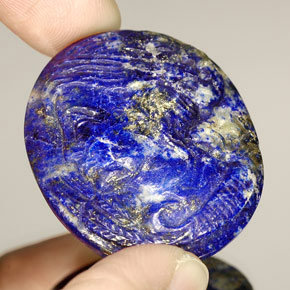 Lapislázuli azul natural de 48,98 ct, forma elegante, opaco